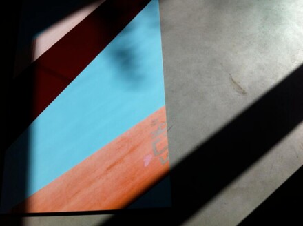 Pont Rouge blau, Installation